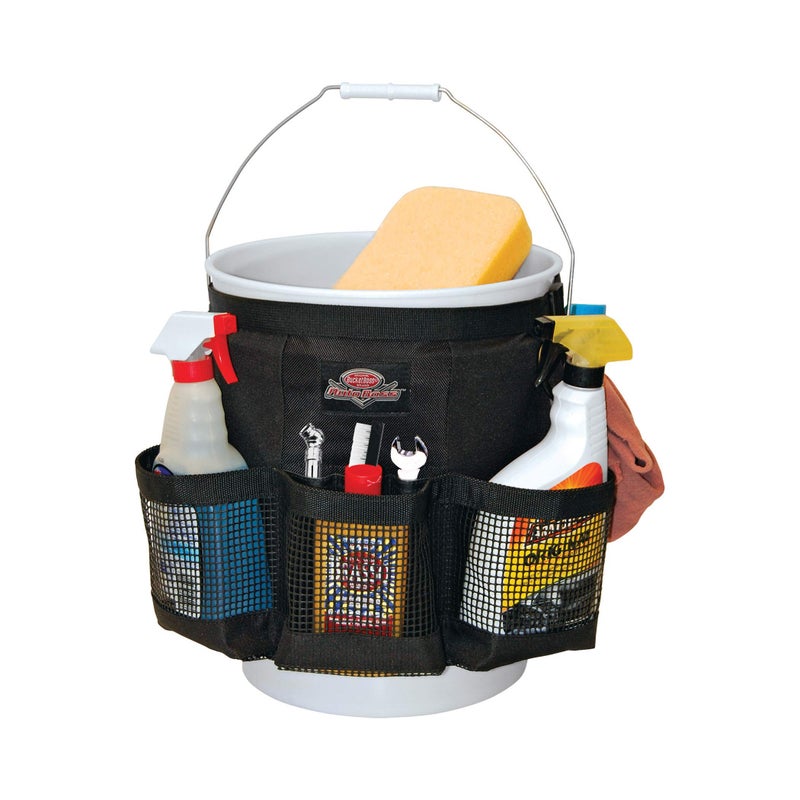 Bucket Boss Auto Boss Wash Boss Organizer for a 5 Gallon Bucket, with Fast-Drying, Exterior Mesh Pockets for Car Supplies, Allowing for Soap and Water in the Bucket, in Black, AB30060 - Image 4